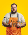Man Wearing an Apron and Holding the Knife Mockup Man Wearing an Apron and Holding the Knife Mockup