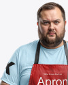 Man Wearing an Apron and Holding the Knife Mockup Man Wearing an Apron and Holding the Knife Mockup
