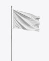 Flagpole with a Flag Mockup