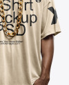 Man with Gold Chain and Sunglasses Wearing an Oversize T-Shirt Mockup