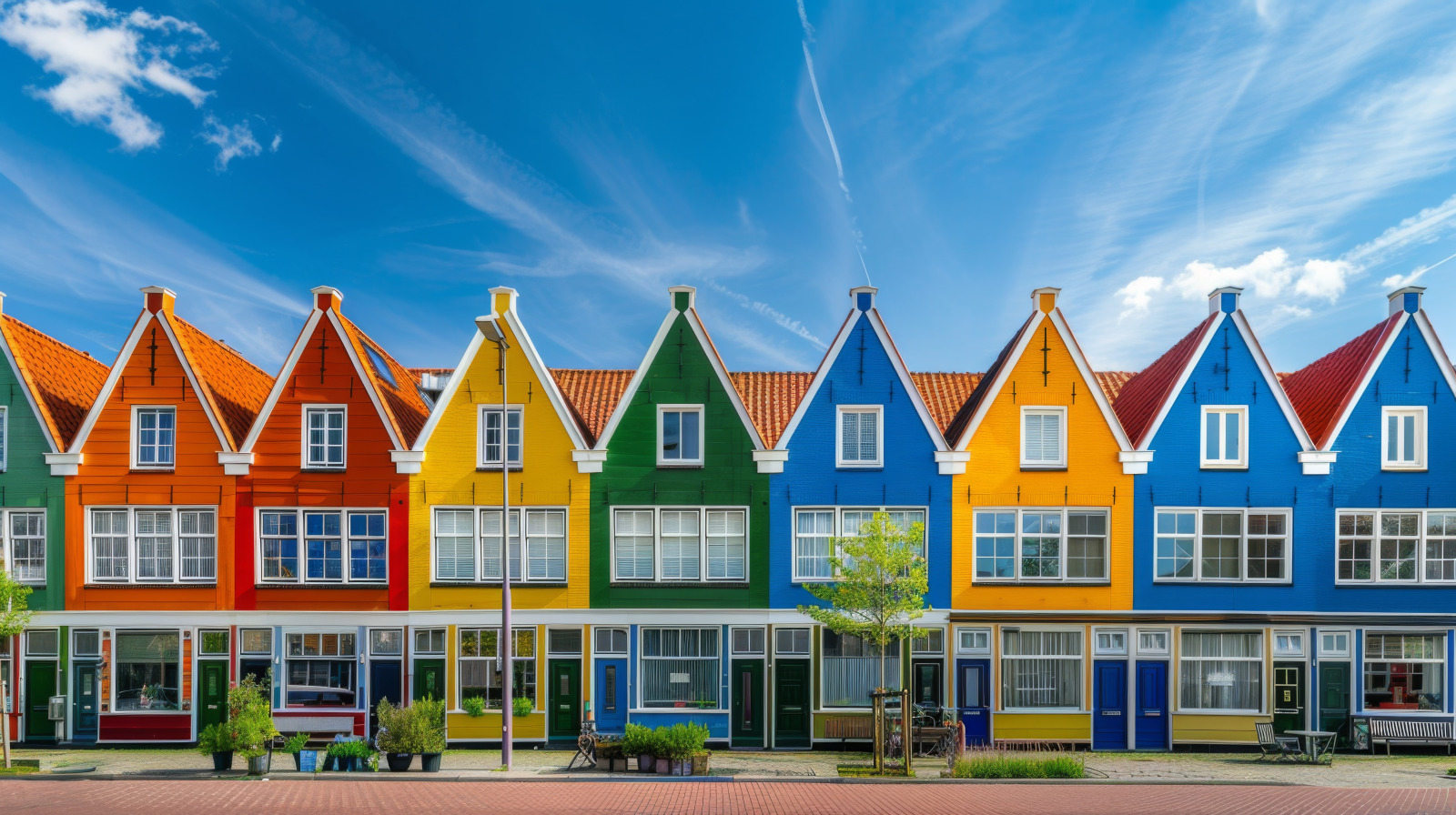 Colorful buildings on Yellow Images Creative Store - 138163