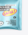 Matte Metallic Sachet Mockup