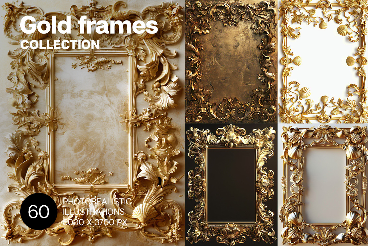 Gold decorative frames Gold decorative frames