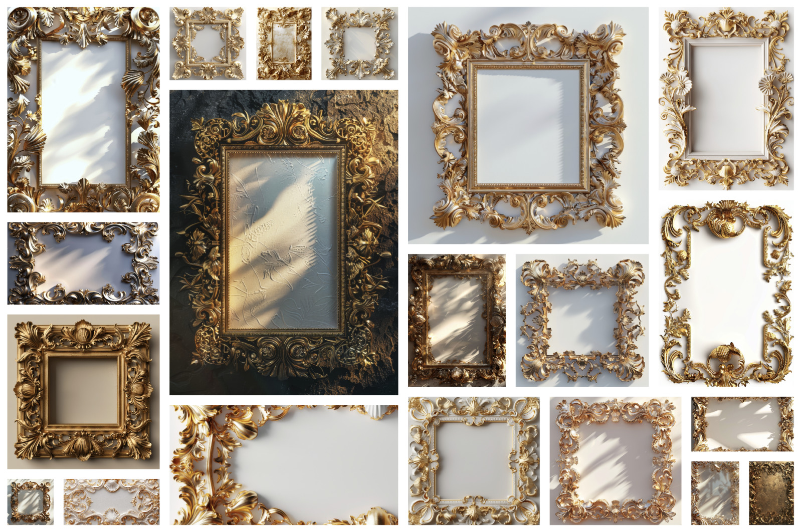 Gold decorative frames Gold decorative frames