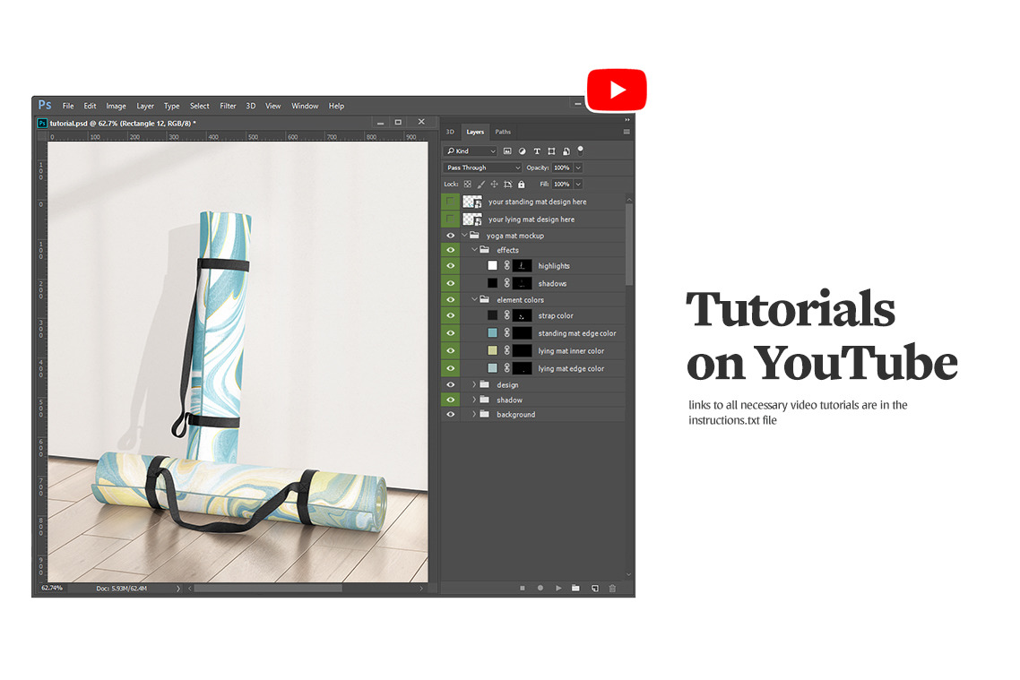Yoga Mat Mockups Yoga Mat Mockups