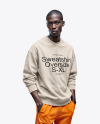 Man Wearing an Oversize Sweatshirt and Pants Mockup