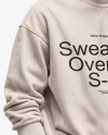 Man Wearing an Oversize Sweatshirt and Pants Mockup