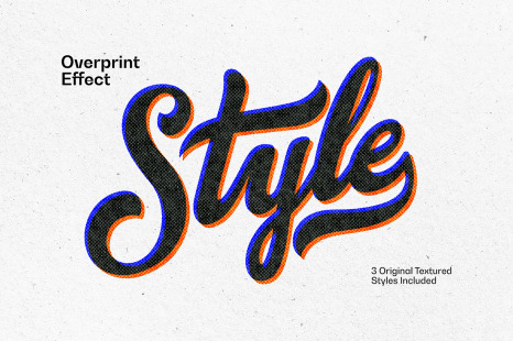 Overprint Grunge Text & Logo Effect - Overprint