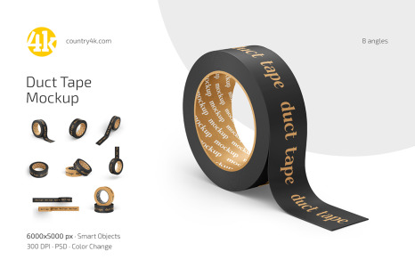 Duct Tape Mockup Set - Package mockup