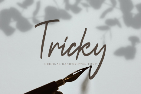 Tricky – Original Handwritten Font - Booking