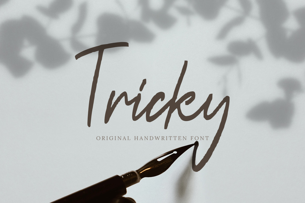 Tricky – Original Handwritten Font Tricky – Original Handwritten Font