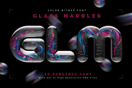 Glass Marbles — Color Bitmap Font - Path