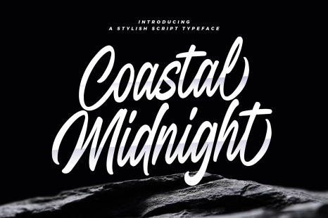 Coastal Midnight Font - Marker script