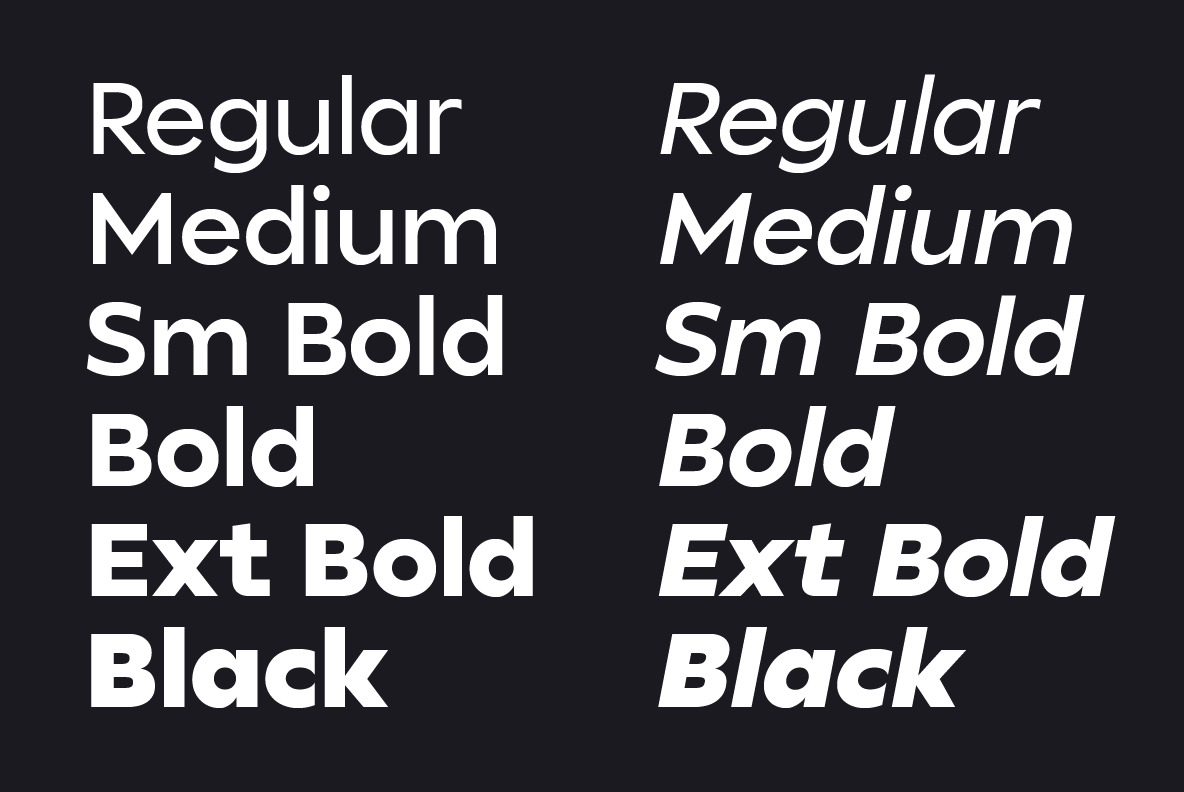 Unitea Sans Serif Family Unitea Sans Serif Family