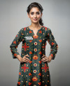 Indian Young Woman Wearing a Sari Dress Mockup