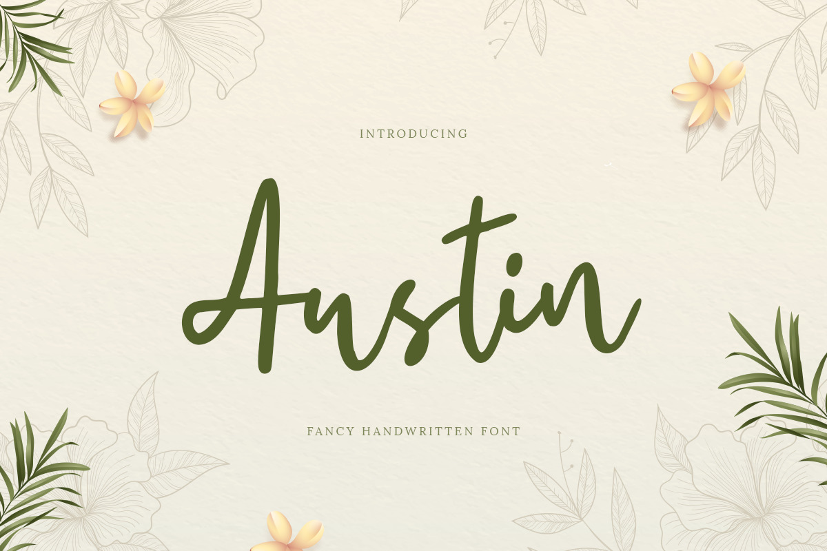 Austin – Fancy Handwitten Font Austin – Fancy Handwitten Font