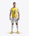 A Man Wearing a Full Soccer Kit Mockup