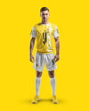 A Man Wearing a Full Soccer Kit Mockup