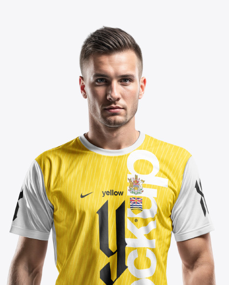 A Man Wearing a Full Soccer Kit Mockup