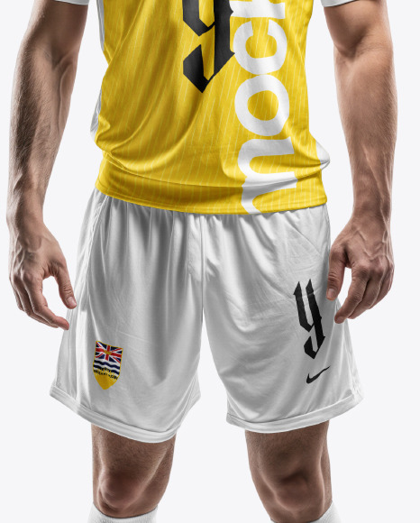A Man Wearing a Full Soccer Kit Mockup