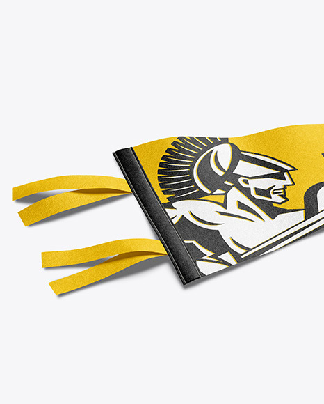 Felt Pennant Flag Mockup