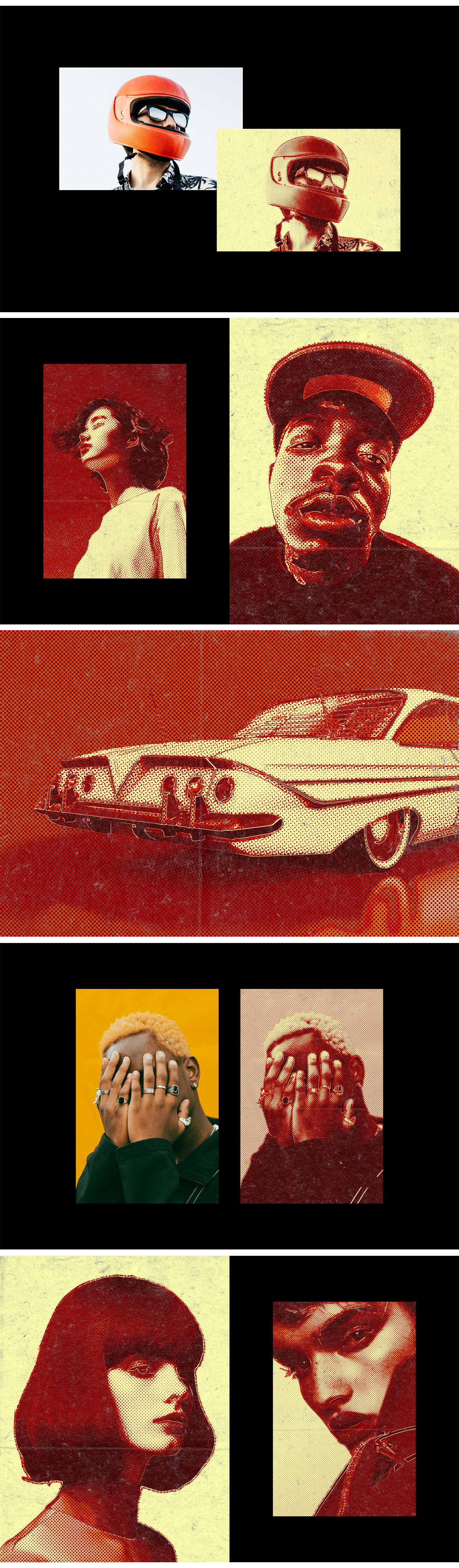 Aged Halftone Photo Effect Aged Halftone Photo Effect