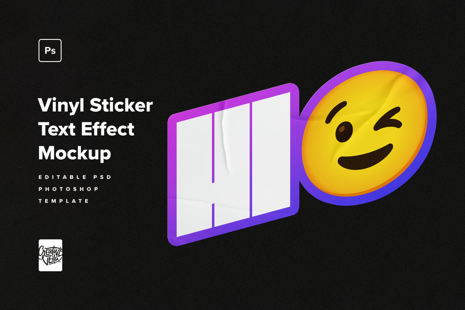 Realistic Vinyl Sticker Text Effects Realistic Vinyl Sticker Text Effects