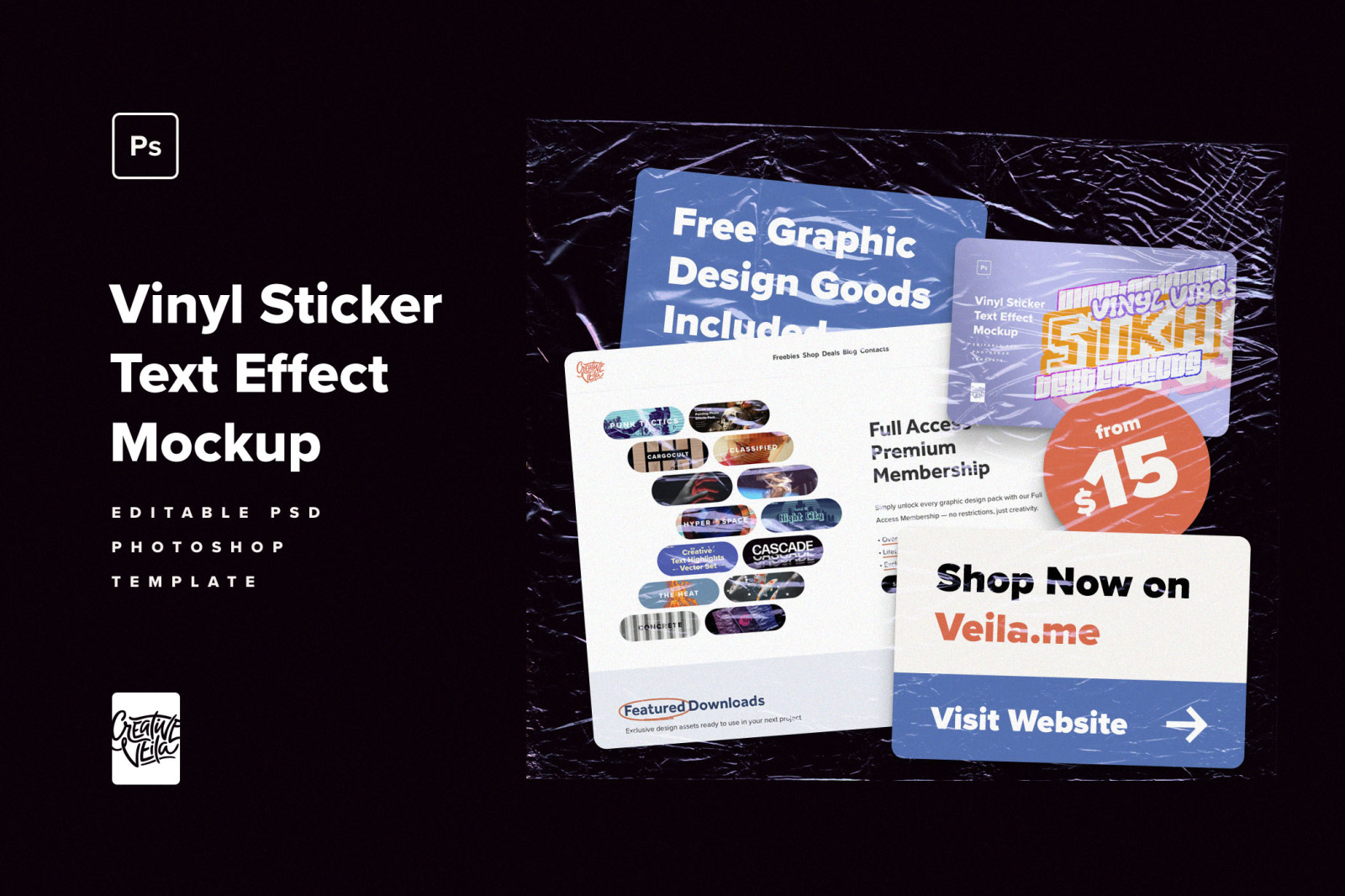 Realistic Vinyl Sticker Text Effects Realistic Vinyl Sticker Text Effects