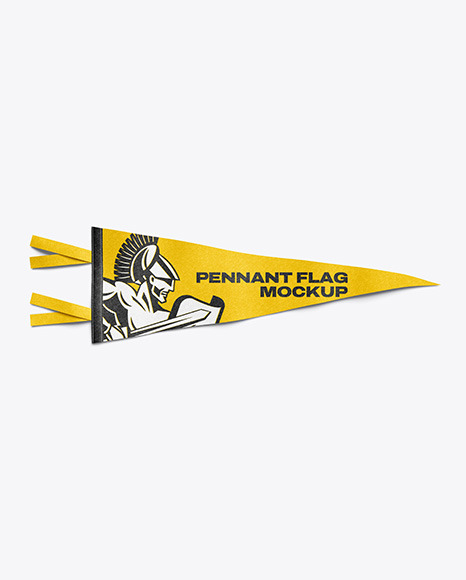 Pennant Flag Mockup - Top View