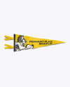 Pennant Flag Mockup - Top View