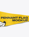 Pennant Flag Mockup - Top View