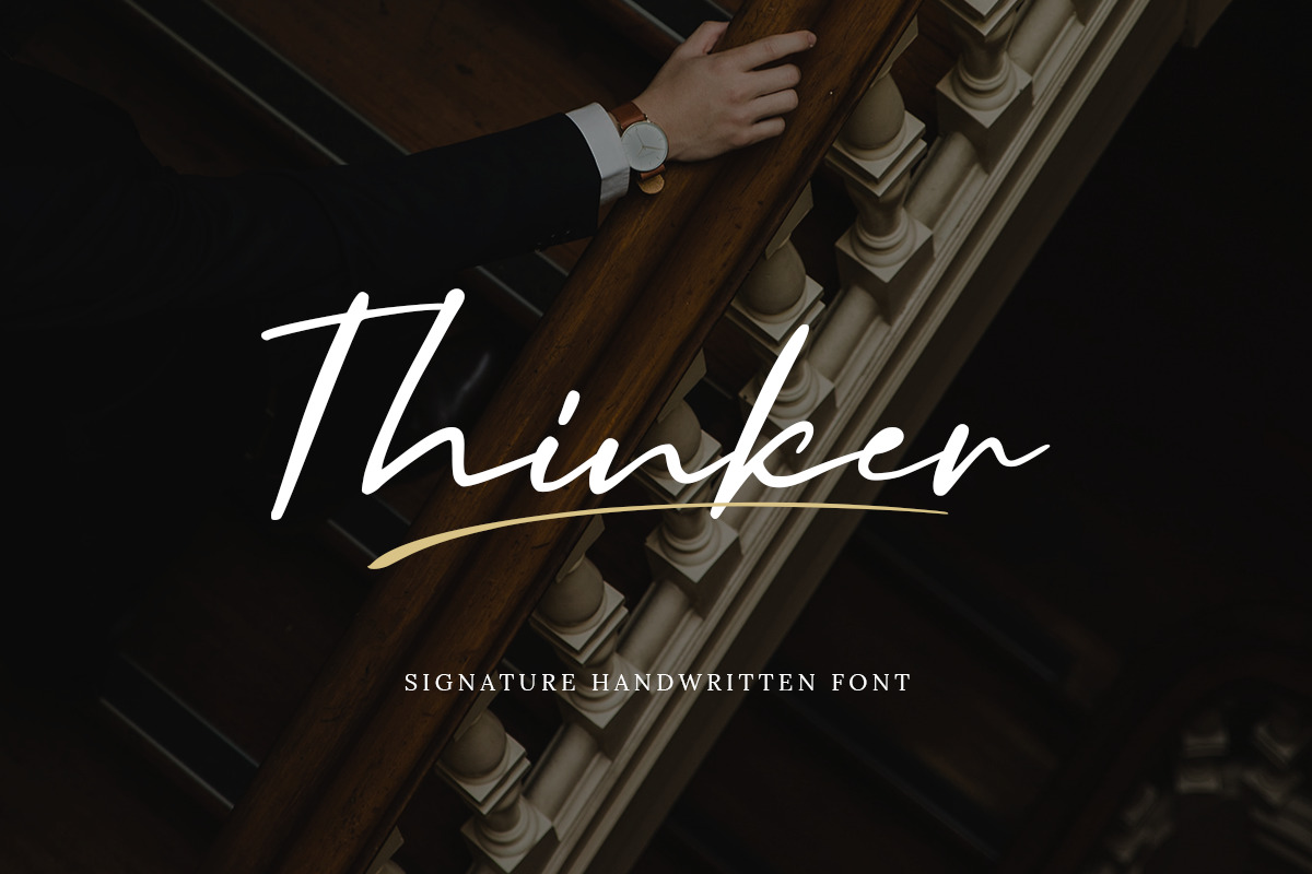 Thinker – Signature Handwritten Font Thinker – Signature Handwritten Font