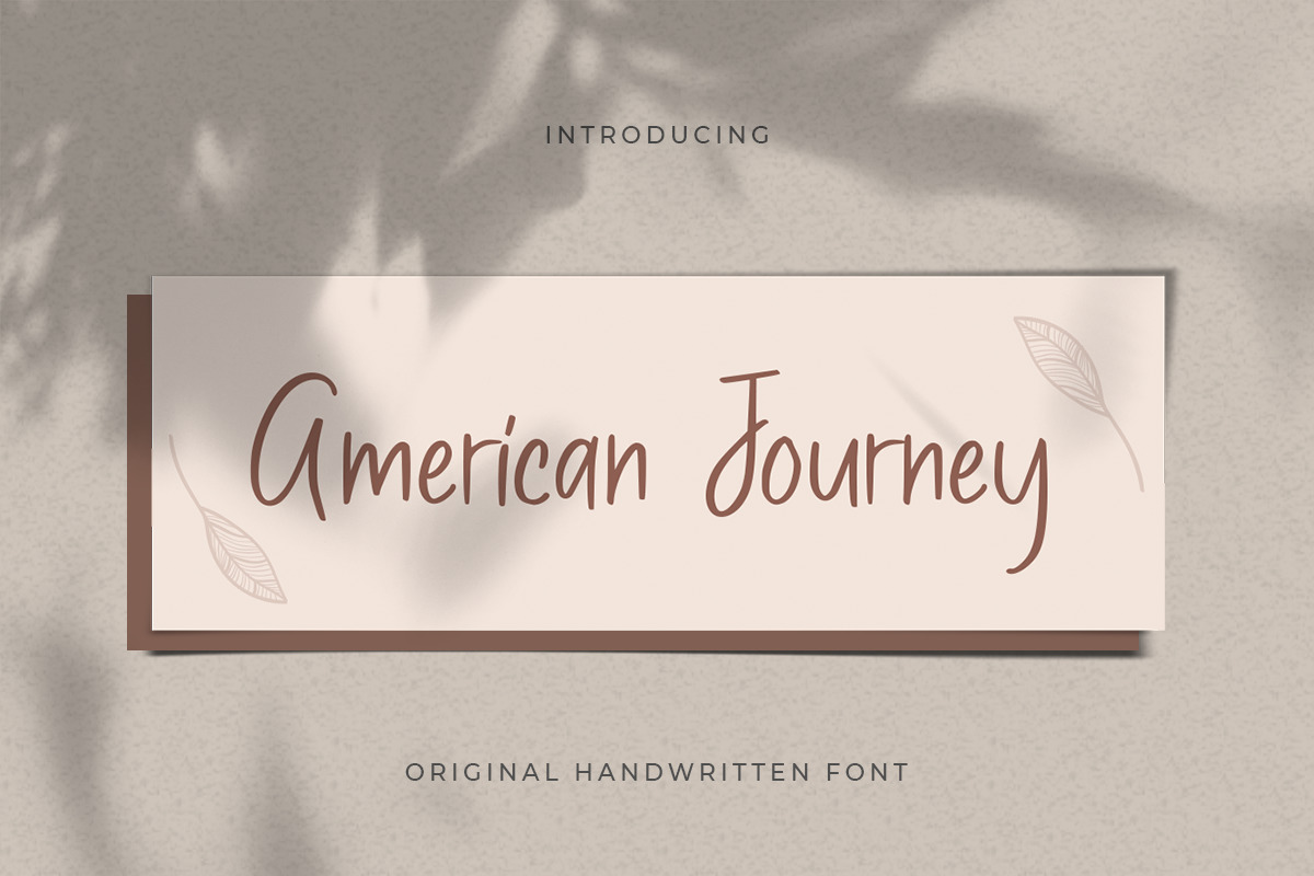 American Journey – Original Handwritten Font American Journey – Original Handwritten Font