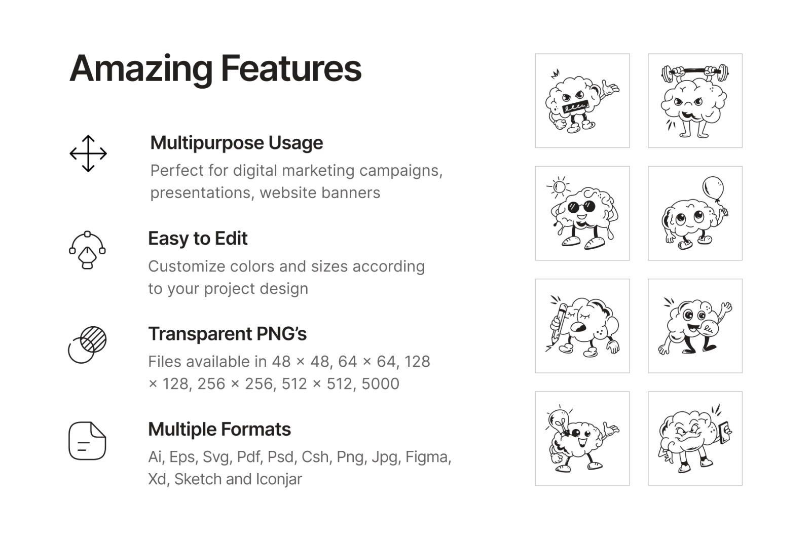 Cute Brain Icons Cute Brain Icons