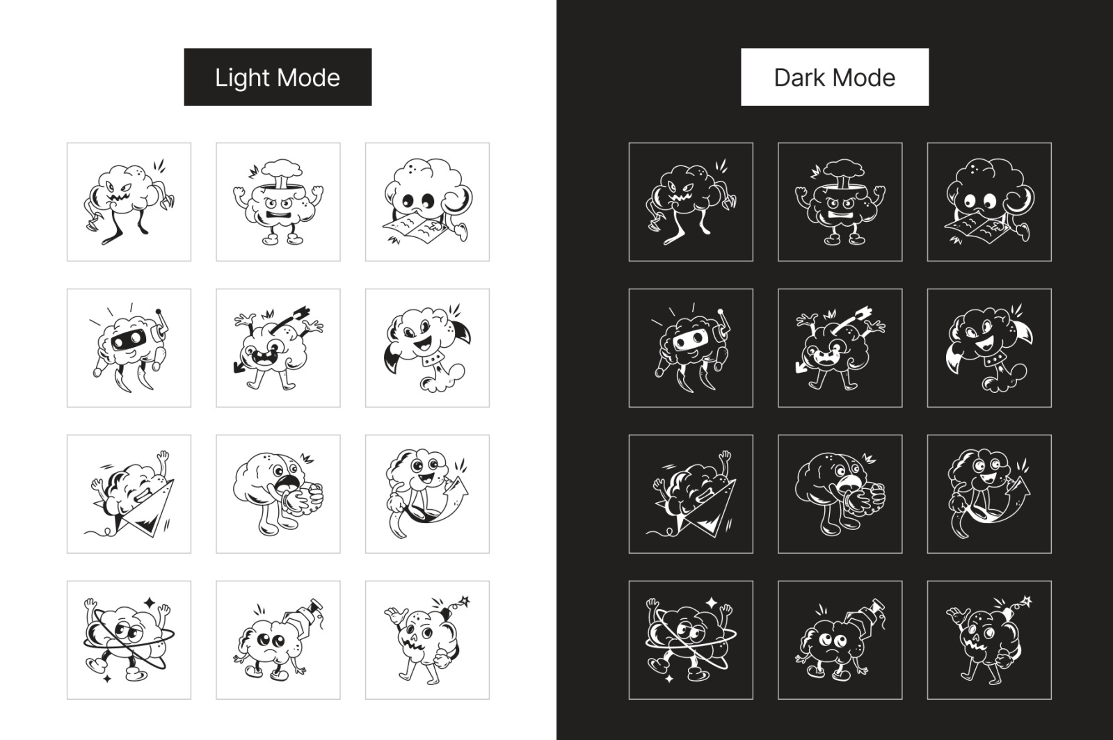 Cute Brain Icons Cute Brain Icons