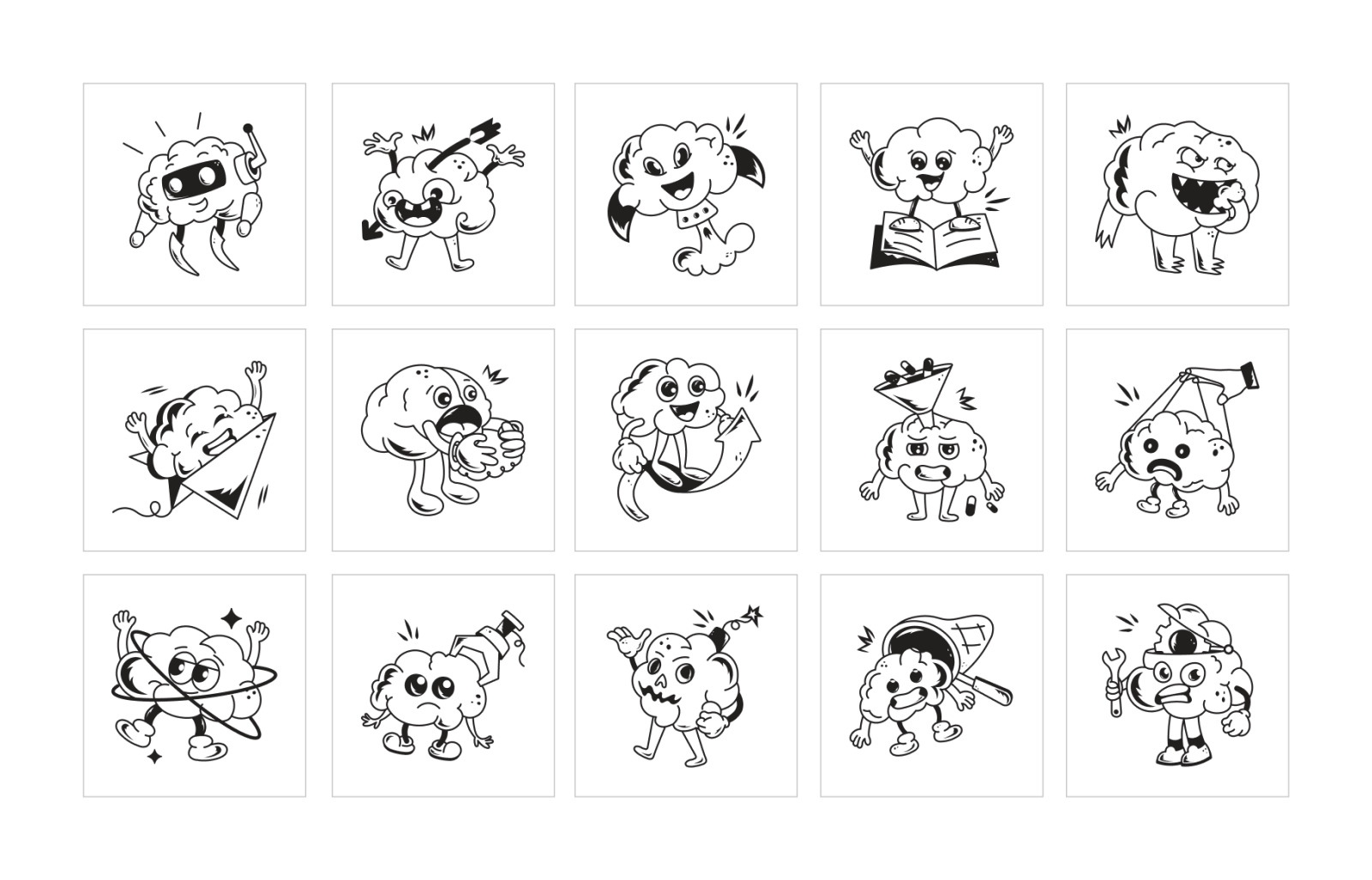 Cute Brain Icons Cute Brain Icons