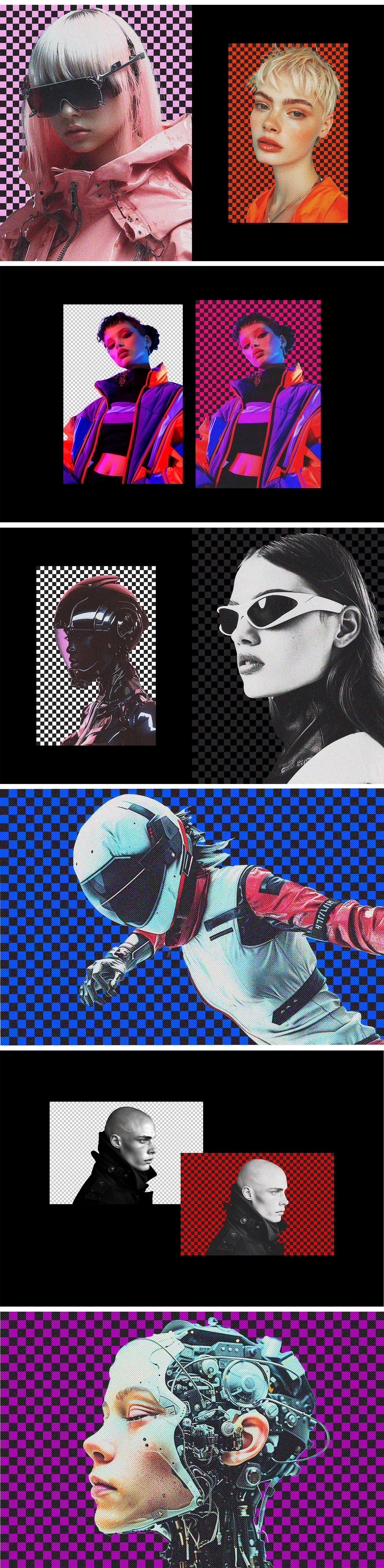 Checkered Halftone Photo Effect Checkered Halftone Photo Effect