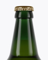 Green Glass Lager Beer Bottle Mockup