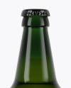 Green Glass Lager Beer Bottle Mockup