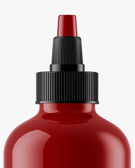Glossy Sauce Bottle Mockup