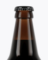 Amber Glass Stout Beer Bottle Mockup