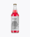 Clear Glass Pink Drink Bottle Mockup