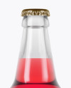 Clear Glass Pink Drink Bottle Mockup