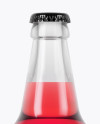 Clear Glass Pink Drink Bottle Mockup