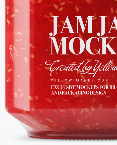 900ml Raspberry Jam Glass Jar w/ Clamp Lid Mockup 900ml Raspberry Jam Glass Jar w/ Clamp Lid Mockup