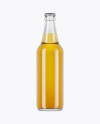 Clear Glass Lager Beer Bottle Mockup