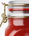 900ml Salsa Sauce Glass Jar w/ Clamp Lid Mockup