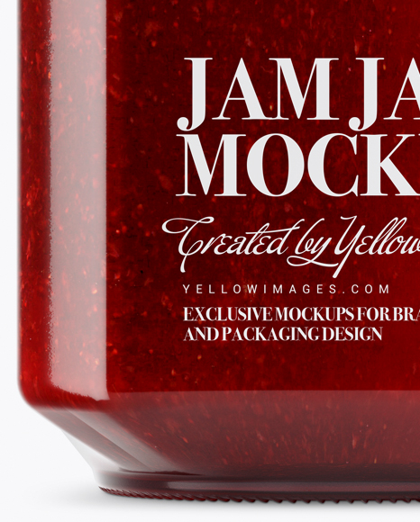 900ml Berry Jam Glass Jar w/ Clamp Lid Mockup 900ml Berry Jam Glass Jar w/ Clamp Lid Mockup