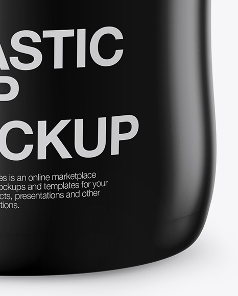 Matte Plastic Soup Cup Mockup