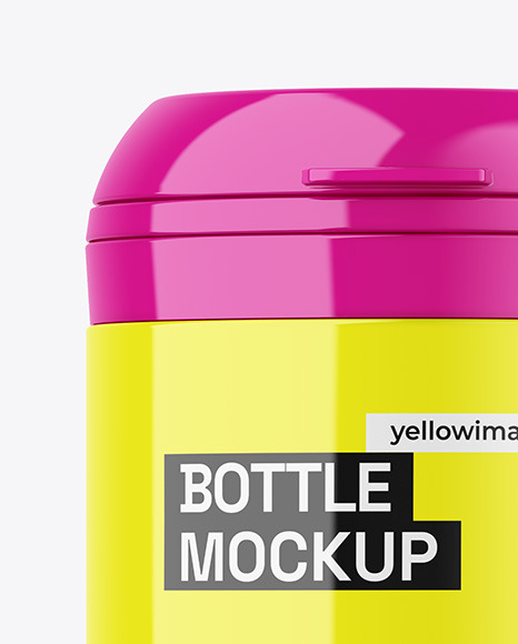 Glossy Bottle Mockup